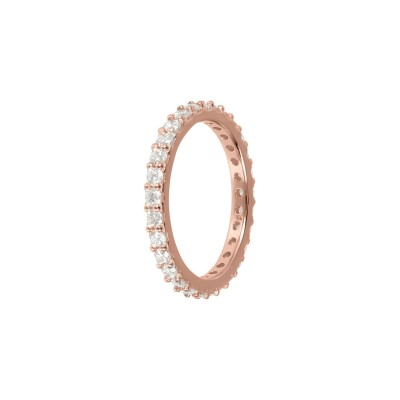 Bague Bronzallure Miss en métal doré rose à l'or fin 18 carats, taille 52