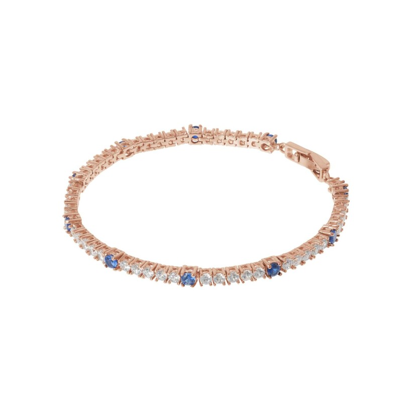 Bracelet Bronzallure Miss en métal doré rose à l'or fin 18 carats