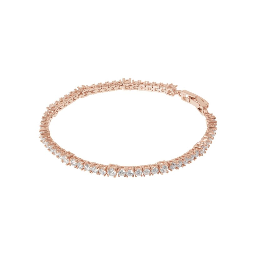 Bracelet Bronzallure Miss en métal doré rose à l'or fin 18 carats