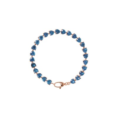 Bracelet Bronzallure Altissima en métal doré rose à l'or fin 18 carats