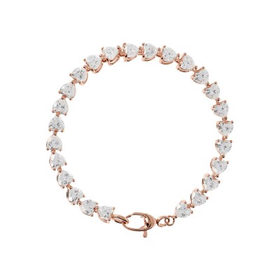 Bracelet Bronzallure Altissima en métal doré rose à l'or fin 18 carats