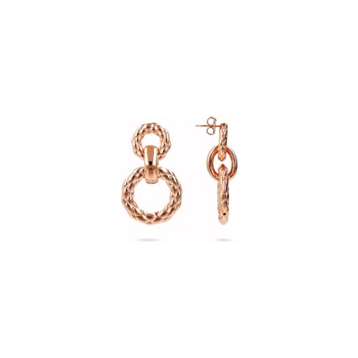 Boucles d'oreilles Bronzallure Purezza en métal doré rose à l'or fin 18 carats