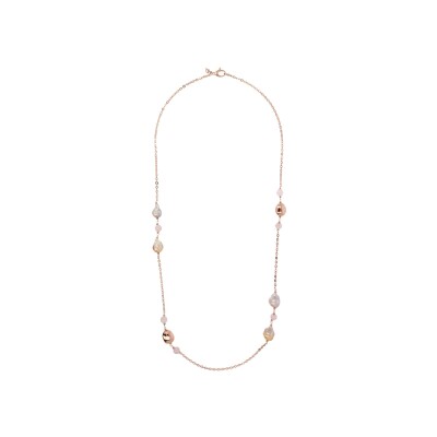 Collier Bronzallure Maxima en métal doré rose à l'or fin 18 carats et perle