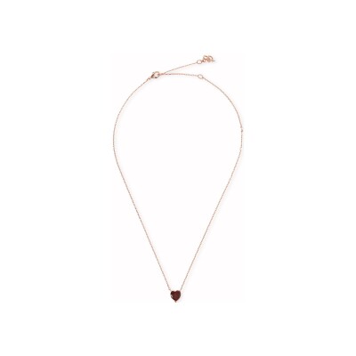 Collier Bronzallure Miss en métal doré rose à l'or fin 18 carats et zircon