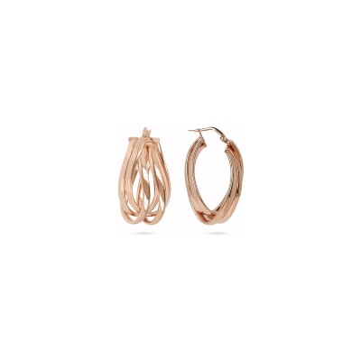 Boucles d'oreilles Bronzallure Purezza en métal doré rose à l'or fin 18 carats