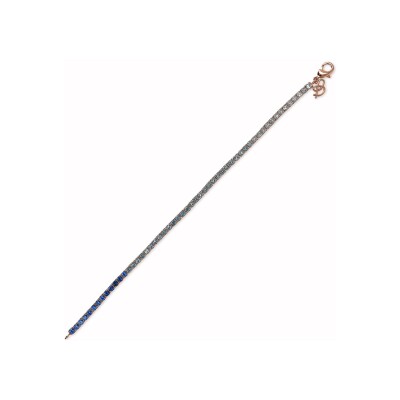 Bracelet Bronzallure Miss en métal doré rose à l'or fin 18 carats et zircon