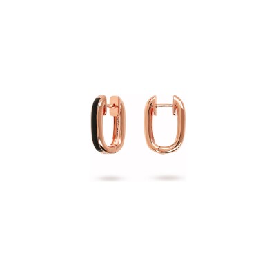 Boucles d'oreilles Bronzallure Smalti en métal doré rose à l'or fin 18 carats