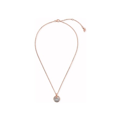 Collier Bronzallure Altissima en métal doré rose à l'or fin 18 carats et zircon