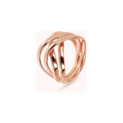 Bague Bronzallure Purezza en métal doré rose à l'or fin 18 carats, taille 56
