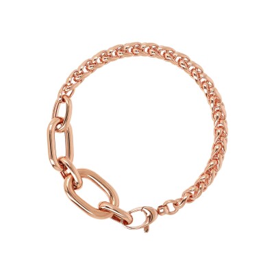 Bracelet Bronzallure Purezza en métal doré rose à l'or fin 18 carats