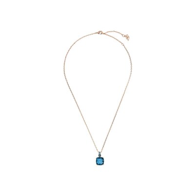 Collier Bronzallure Preziosa en métal doré rose à l'or fin 18 carats et pierres de couleurs