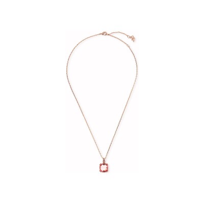 Collier Bronzallure Preziosa en métal doré rose à l'or fin 18 carats et pierres de couleurs