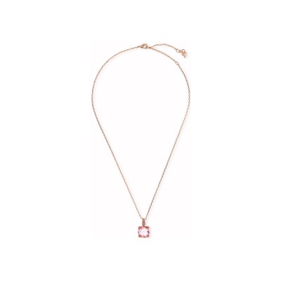 Collier Bronzallure Preziosa en métal doré rose à l'or fin 18 carats et pierres de couleurs