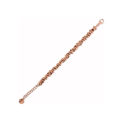 Bracelet Bronzallure Purezza en métal doré rose à l'or fin 18 carats