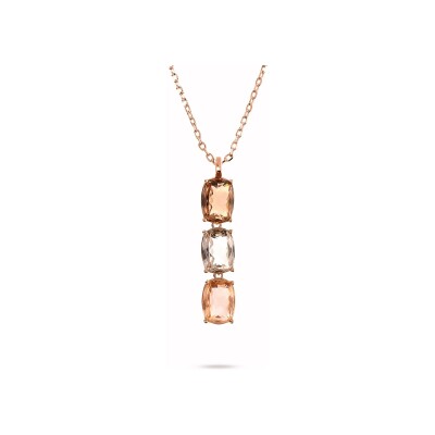 Collier Bronzallure Felicia en métal doré rose à l'or fin 18 carats et pierres de couleurs