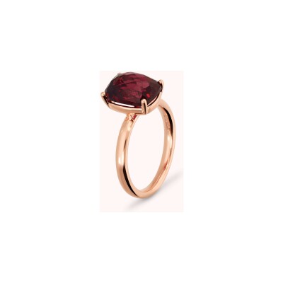 Bague Bronzallure Felicia en métal doré rose à l'or fin 18 carats et pierres de couleurs, taille 54