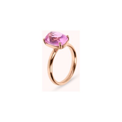 Bague Bronzallure Felicia en métal doré rose à l'or fin 18 carats et pierres de couleurs, taille 54