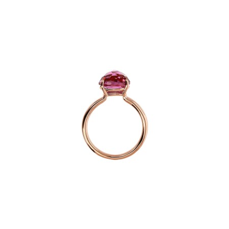 Bague Bronzallure Felicia en métal doré rose à l'or fin 18 carats et pierres de couleurs, taille 54