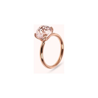 Bague Bronzallure Felicia en métal doré rose à l'or fin 18 carats et pierres de couleurs, taille 56