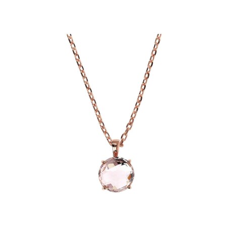 Collier Bronzallure Felicia en métal doré rose à l'or fin 18 carats et pierres de couleurs