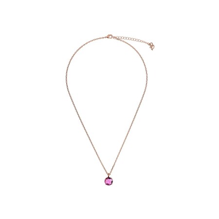 Collier Bronzallure Felicia en métal doré rose à l'or fin 18 carats et pierres de couleurs