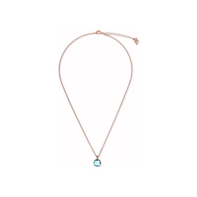 Collier Bronzallure Felicia en métal doré rose à l'or fin 18 carats et pierres de couleurs