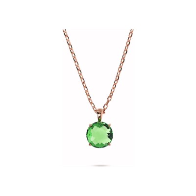 Collier Bronzallure Felicia en métal doré rose à l'or fin 18 carats et pierres de couleurs