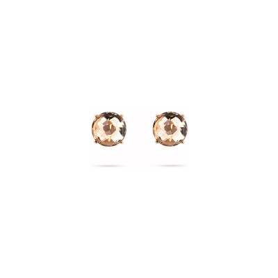 Boucles d'oreilles Bronzallure Felicia en métal doré rose à l'or fin 18 carats et pierres de couleurs