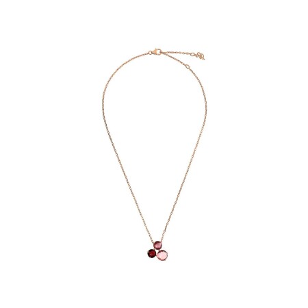 Collier Bronzallure Felicia en métal doré rose à l'or fin 18 carats et pierres de couleurs