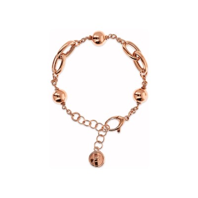 Bracelet Bronzallure Purezza en métal doré rose à l'or fin 18 carats