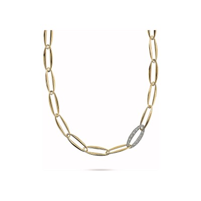 Collier Bronzallure Golden en métal doré à l'or fin 18 carats et zircon