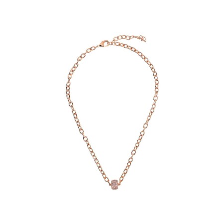 Collier Bronzallure Altissima en métal doré rose à l'or fin 18 carats et zircons