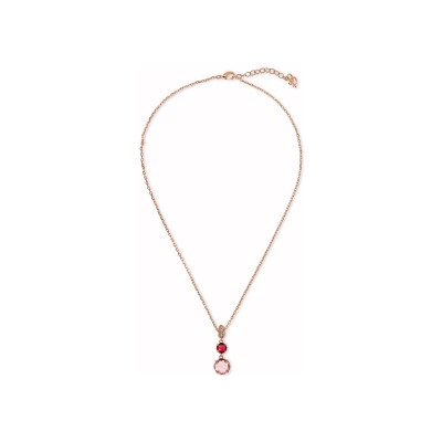 Collier Bronzallure Preziosa en métal doré rose à l'or fin 18 carats et pierres de couleurs