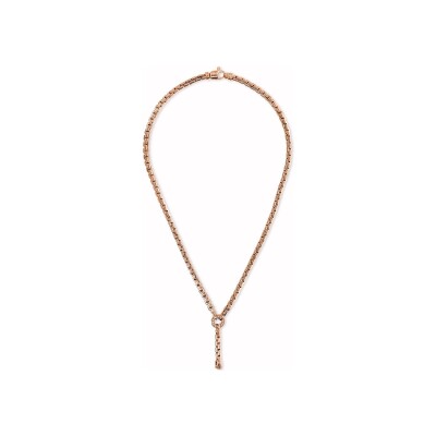 Collier Bronzallure Altissima en métal doré rose à l'or fin 18 carats et zircon
