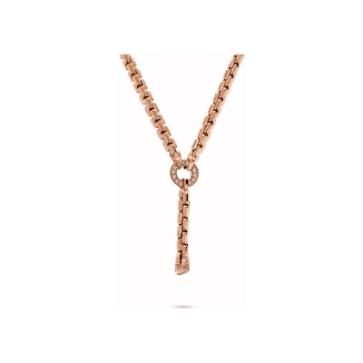 Collier Bronzallure Altissima en métal doré rose à l'or fin 18 carats et zircon