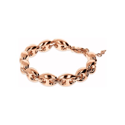 Bracelet Bronzallure Altissima en métal doré rose à l'or fin 18 carats