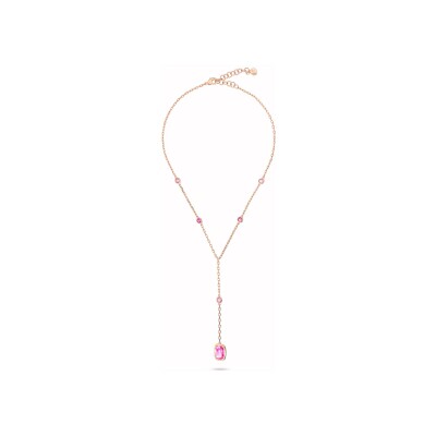 Collier Bronzallure Felicia en métal doré rose à l'or fin 18 carats et pierres de couleurs