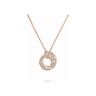 Collier Bronzallure Altissima en métal doré rose à l'or fin 18 carats et zircon