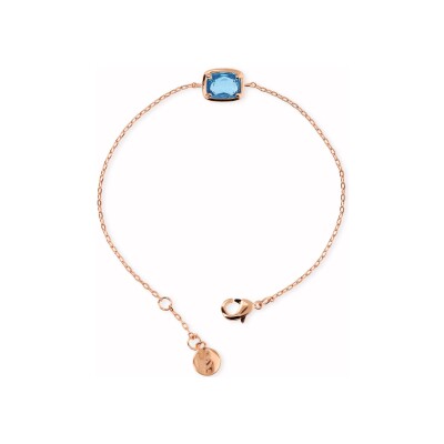 Bracelet Bronzallure Felicia en métal doré rose à l'or fin 18 carats et pierres de couleurs