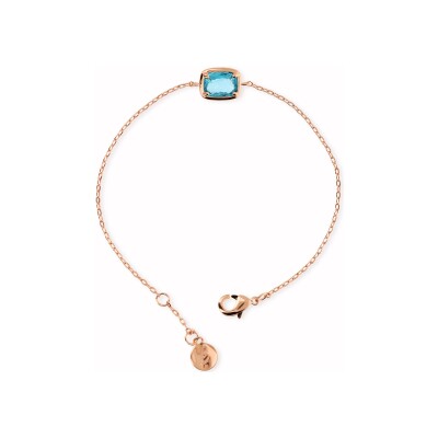 Bracelet Bronzallure Felicia en métal doré rose à l'or fin 18 carats et pierres de couleurs