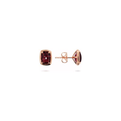 Boucles d'oreilles Bronzallure Felicia en métal doré rose à l'or fin 18 carats et pierres de couleurs