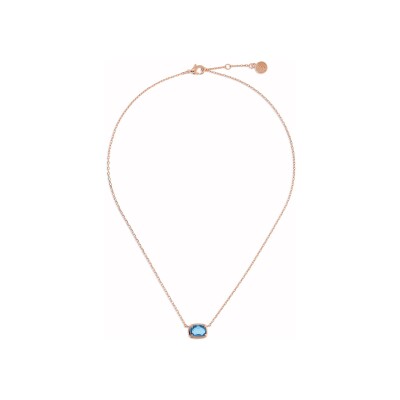 Collier Bronzallure Felicia en métal doré rose à l'or fin 18 carats et pierres de couleurs
