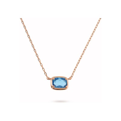 Collier Bronzallure Felicia en métal doré rose à l'or fin 18 carats et pierres de couleurs