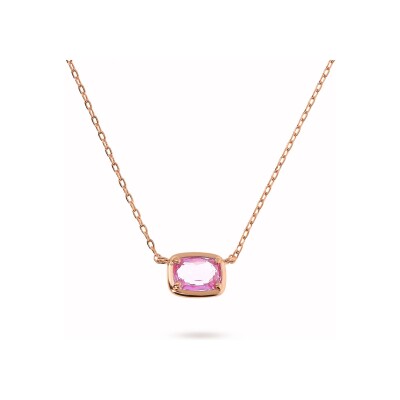 Collier Bronzallure Felicia en métal doré rose à l'or fin 18 carats et pierres de couleurs