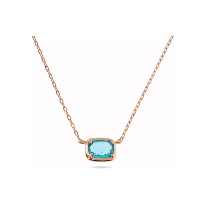 Collier Bronzallure Felicia en métal doré rose à l'or fin 18 carats et pierres de couleurs