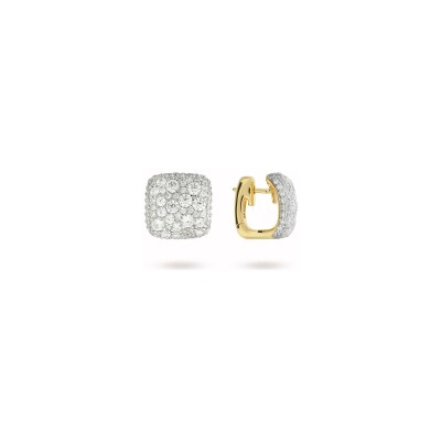 Boucles d'oreilles Bronzallure Golden en métal doré à l'or fin 18 carats et zircon