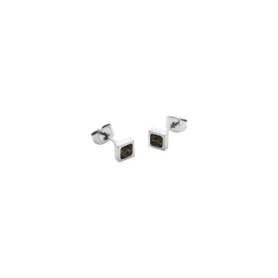 Boucles d'oreilles William Spencer Iconique Flame en acier