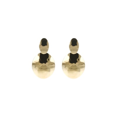 Boucles d'oreilles Etrusca Mirage en métal doré à l'or fin 18 carats 