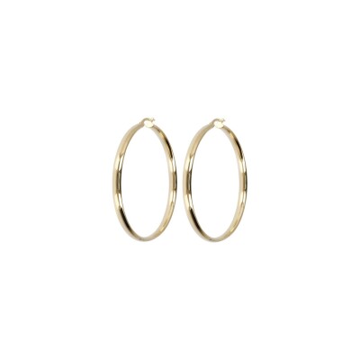Boucles d'oreilles Etrusca Mirage en métal doré à l'or fin 18 carats 