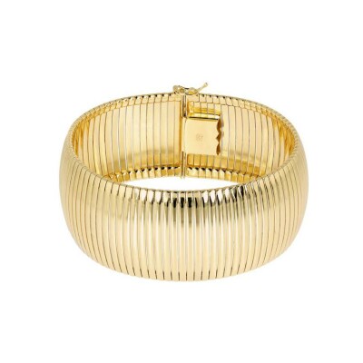 Bracelet jonc Etrusca Gioielli Itaca en métal doré à l'or fin 18 carats, taille S